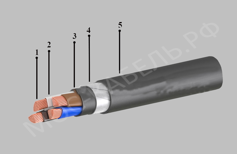 Конструкция кабеля ВБВнг(A)-LS 4